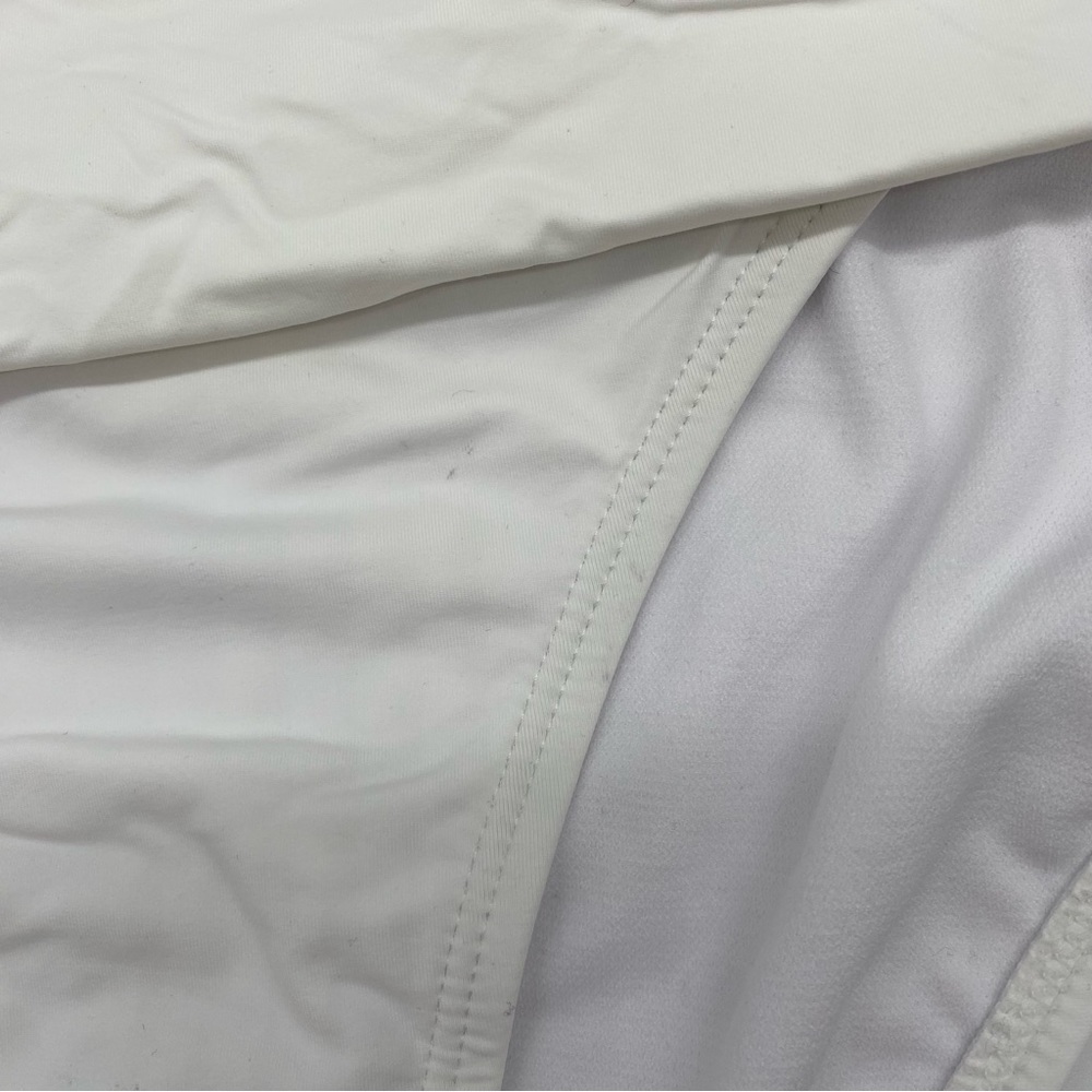 LAUREN Ralph Lauren Beach Club Solids Wider Shirred Banded swim Hipster White 12 - Picture 2 of 7